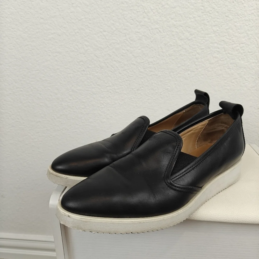 Everlane Mens Street Loafer Shoes Black Pointed Toe Low Top Slip Ons 8.5